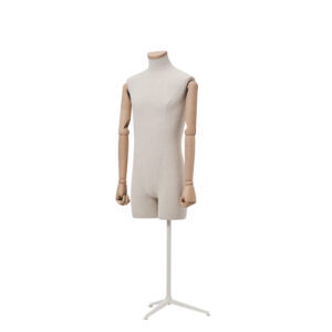 PLENTY male bust, long – with wooden arms and neck plate